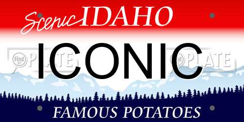 ICONIC Idaho License Plate