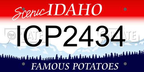 ICP2434 Idaho License Plate