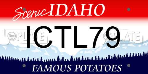 ICTL79 Idaho License Plate