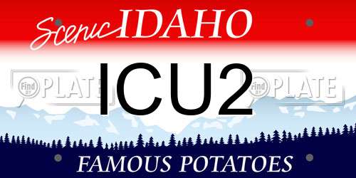 ICU2 Idaho License Plate