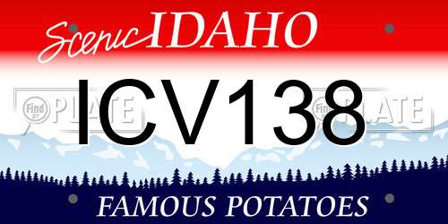 ICV138 Idaho License Plate