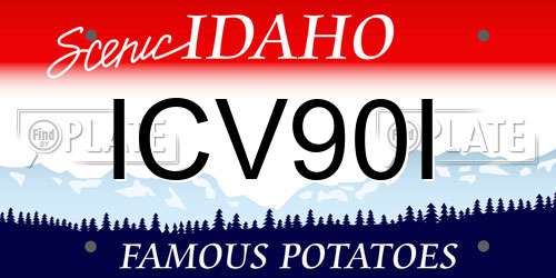 ICV90I Idaho License Plate