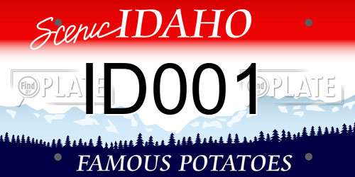 ID001 Idaho License Plate