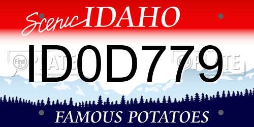 ID0D779 Idaho License Plate