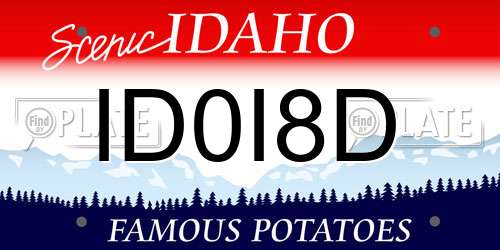 ID0I8D Idaho License Plate