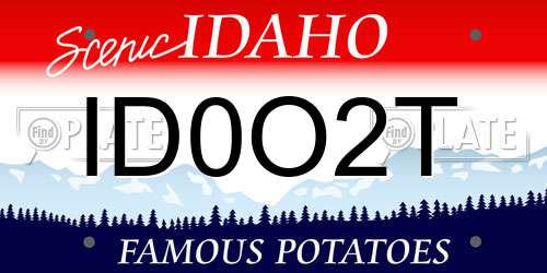 ID0O2T Idaho License Plate