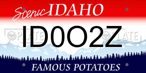 ID0O2Z Idaho License Plate