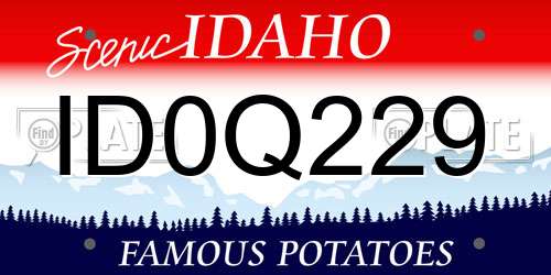 ID0Q229 Idaho License Plate