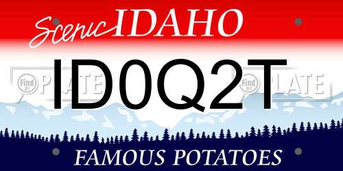 ID0Q2T Idaho License Plate