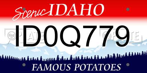 ID0Q779 Idaho License Plate