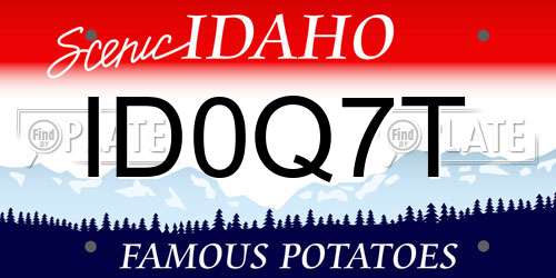 ID0Q7T Idaho License Plate
