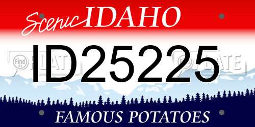 ID25225 Idaho License Plate