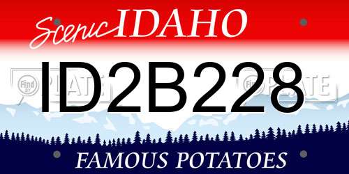 ID2B228 Idaho License Plate