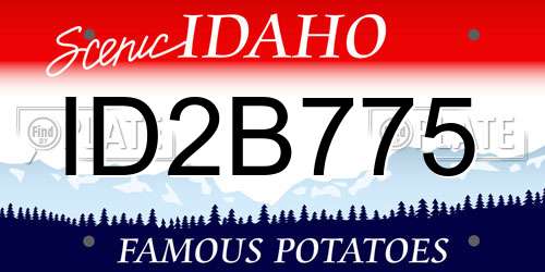 ID2B775 Idaho License Plate