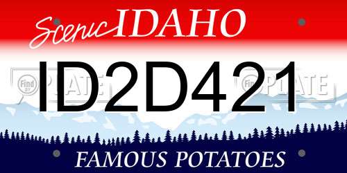 ID2D421 Idaho License Plate