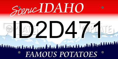 ID2D471 Idaho License Plate