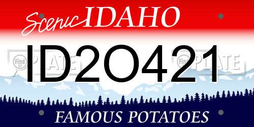 ID2O421 Idaho License Plate