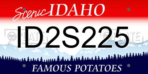 ID2S225 Idaho License Plate