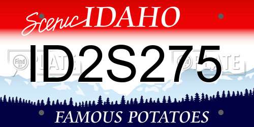 ID2S275 Idaho License Plate