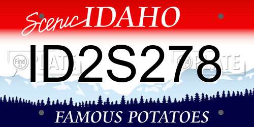 ID2S278 Idaho License Plate