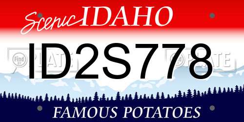 ID2S778 Idaho License Plate