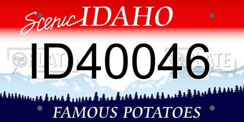 ID40046 Idaho License Plate