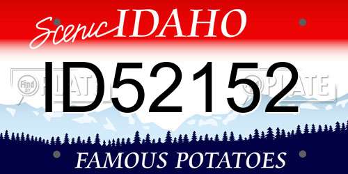 ID52152 Idaho License Plate
