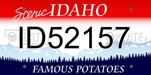 ID52157 Idaho License Plate