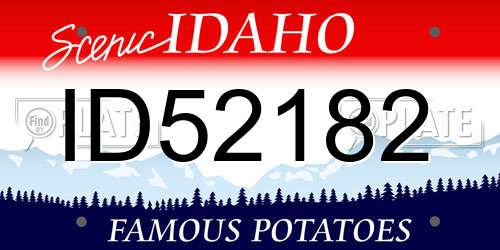 ID52182 Idaho License Plate