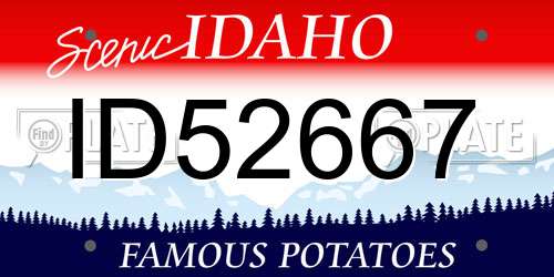 ID52667 Idaho License Plate
