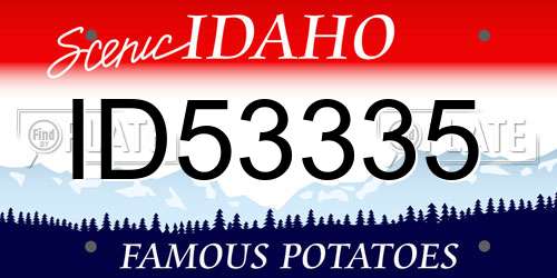 ID53335 Idaho License Plate