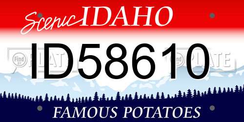 ID58610 Idaho License Plate