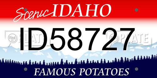 ID58727 Idaho License Plate