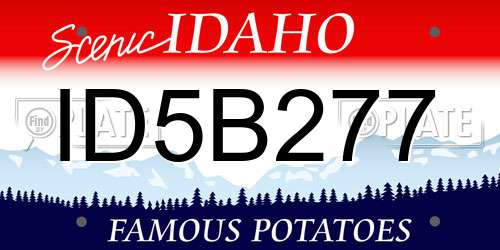 ID5B277 Idaho License Plate
