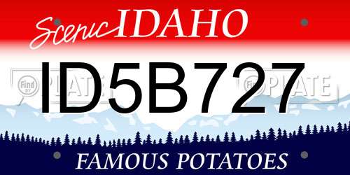 ID5B727 Idaho License Plate