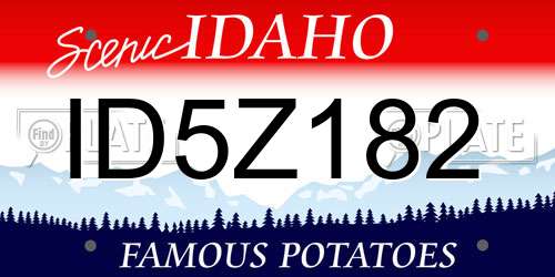 ID5Z182 Idaho License Plate