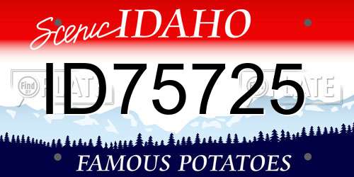 ID75725 Idaho License Plate