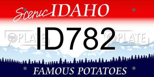 ID782 Idaho License Plate