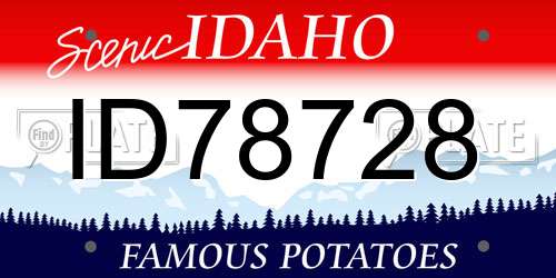 ID78728 Idaho License Plate