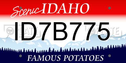ID7B775 Idaho License Plate