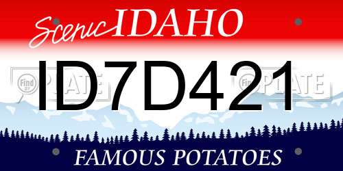 ID7D421 Idaho License Plate
