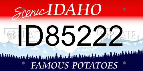 ID85222 Idaho License Plate