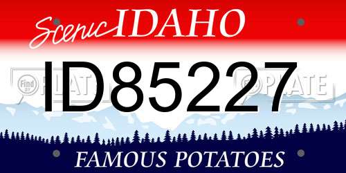 ID85227 Idaho License Plate