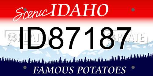 ID87187 Idaho License Plate
