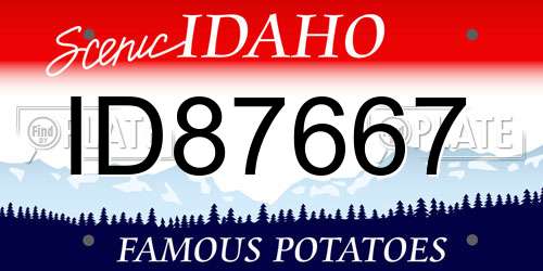ID87667 Idaho License Plate