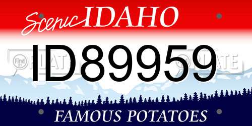 ID89959 Idaho License Plate