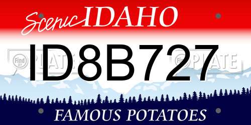 ID8B727 Idaho License Plate