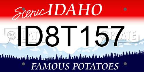 ID8T157 Idaho License Plate