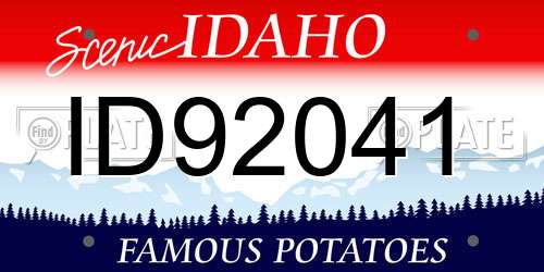 ID92041 Idaho License Plate