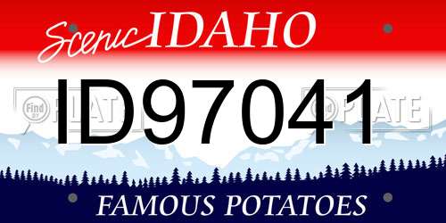 ID97041 Idaho License Plate